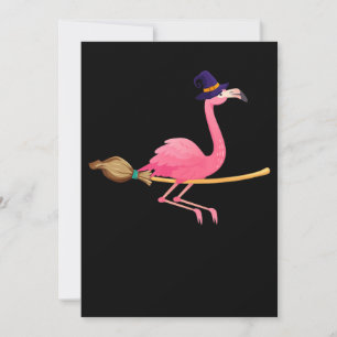 Flamingo Funny Flamingo Hexeny Halloween Einladung