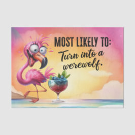 Flamingo Funny Sprichwort zum Geburtstag Seidenpapier