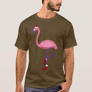 Flamingo Funny Weihnachtsmannmütze Santa Boots Xma T-Shirt