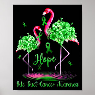 Flamingo-Gallenkanal-Krebs-Bewusstseins-Design Poster