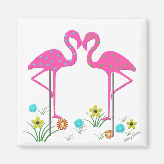 Flamingo Garden Magnet (Vorne)
