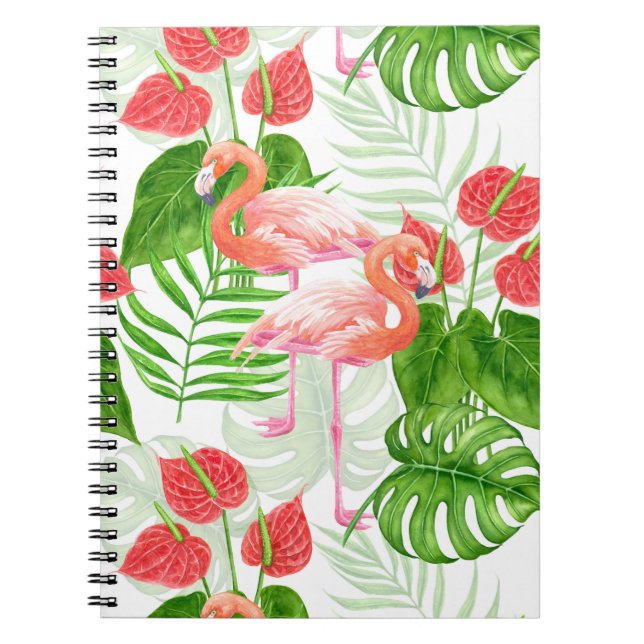 Flamingo Garden Notizblock (Vorderseite)