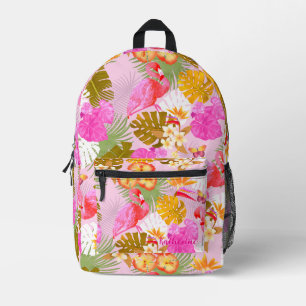 Flamingo Garden Pink Bedruckter Rucksack