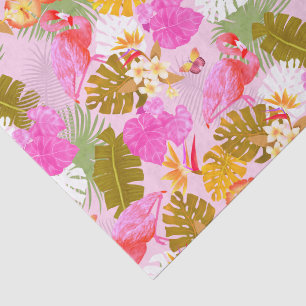 Flamingo Garden Pink Seidenpapier