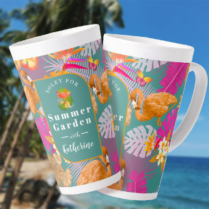 Flamingo Garden Turquoise Milchtasse