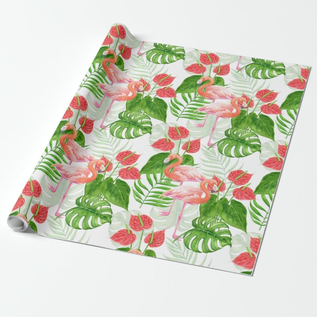 Flamingo-Garten Geschenkpapier (Ungerollt)