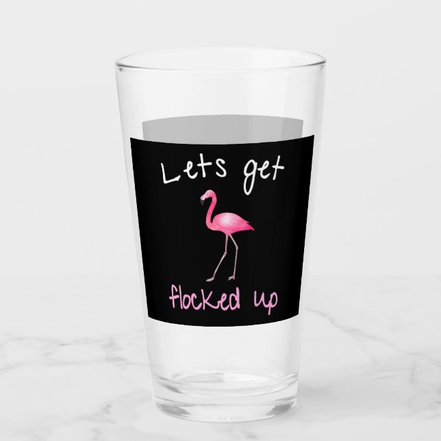 Flamingo - Gelassen werden schneller Glas (Vorderseite)