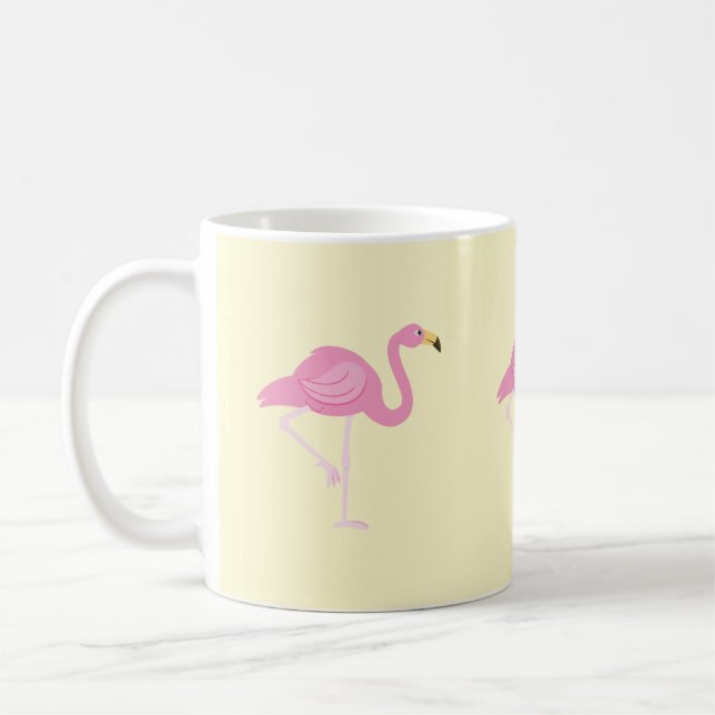 Flamingo, Gelb, Sommer, Trendy, Tasse (Links)
