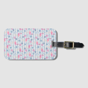 Flamingo-Gepäckmarke - Rosa & Blau Gepäckanhänger