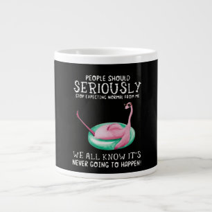 Flamingo-Geschenk  Menschen sollten ernsthaft Flam Jumbo-Tasse
