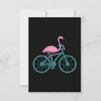 Flamingo-Geschenk Radfahrer Dankeskarte