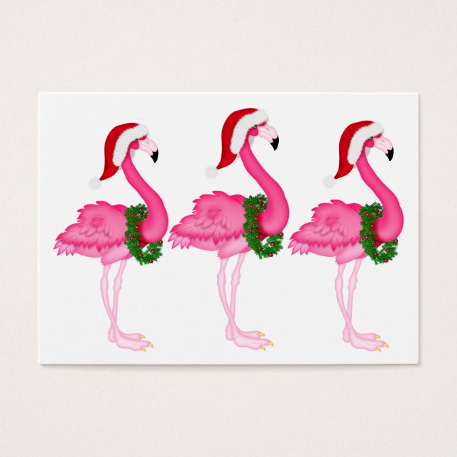 Flamingo Gift Enclosure Card / Tag (Vorderseite)