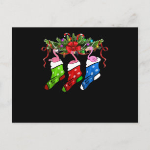 Flamingo Gift Frohe Weihnachten Flamingo Postkarte
