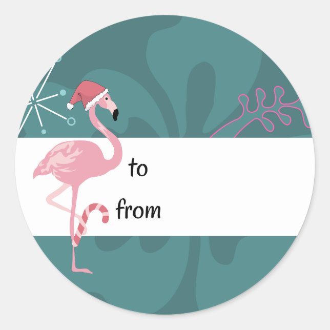 Flamingo Gift Stickers (Vorderseite)