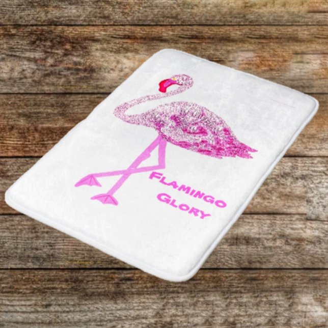 Flamingo Glory Badematte (A fun bath mat for your bathroom!)