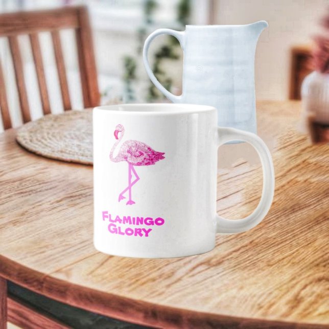 Flamingo Glory Jumbo-Tasse (Enjoy sipping your favorite beverage, from your Flamingo Glory Giant Coffee Mug!)