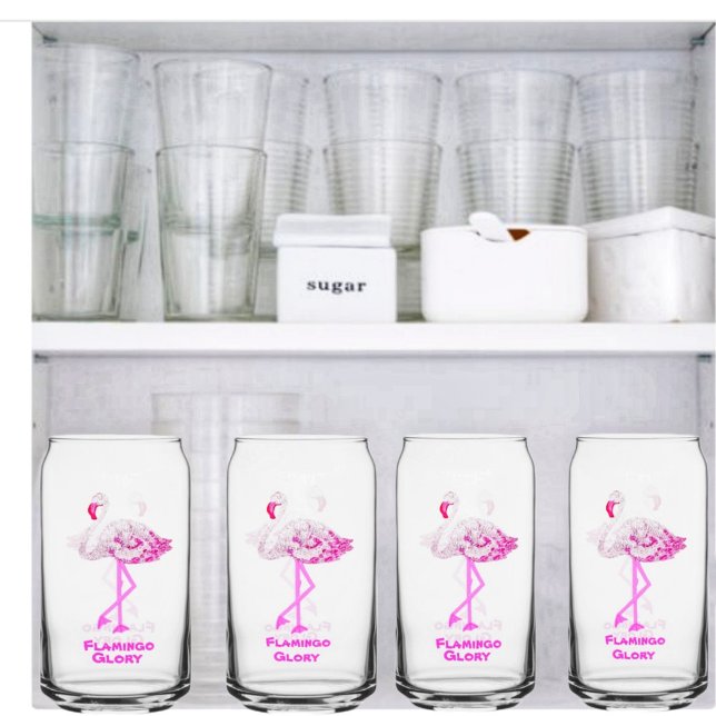 Flamingo Glory Trinkbehälter Set Dosenglas (These Flamingo Glory Can drinking glasses, make the perfect gift, for traveling friends!)