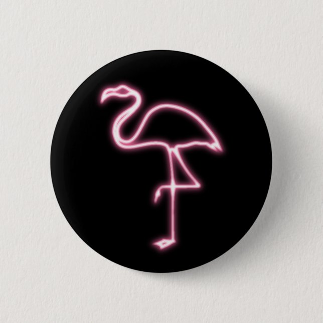 Flamingo-Glühen Button (Vorderseite)