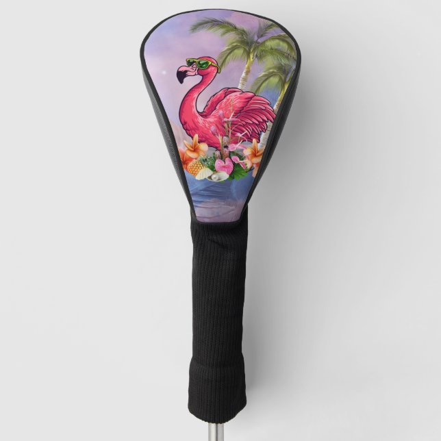 Flamingo Golf Headcover (Vorderseite)