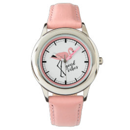 Flamingo Good Vibes Pink Niedlich Watch Armbanduhr