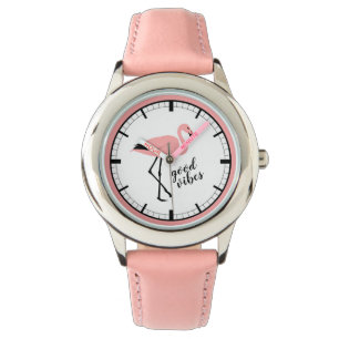 Flamingo Good Vibes Pink Niedlich Watch Armbanduhr