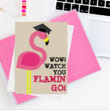 Flamingo Grad Abschluss Card