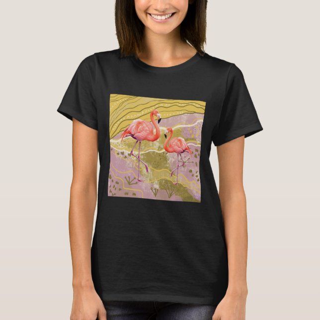 Flamingo-Grafik T-Shirt (Vorderseite)