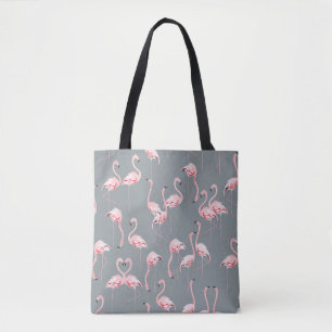 Flamingo Gray: Vintages nahtloses Muster.