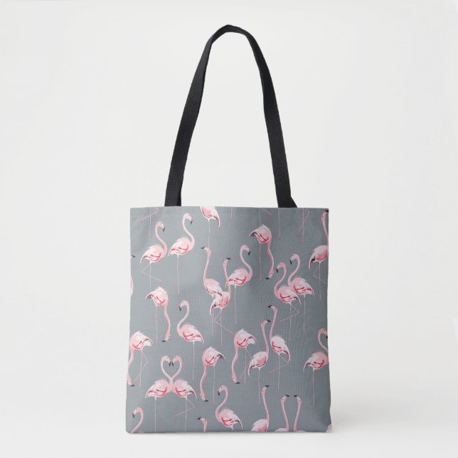 Flamingo Gray: Vintages nahtloses Muster. (Vorderseite)