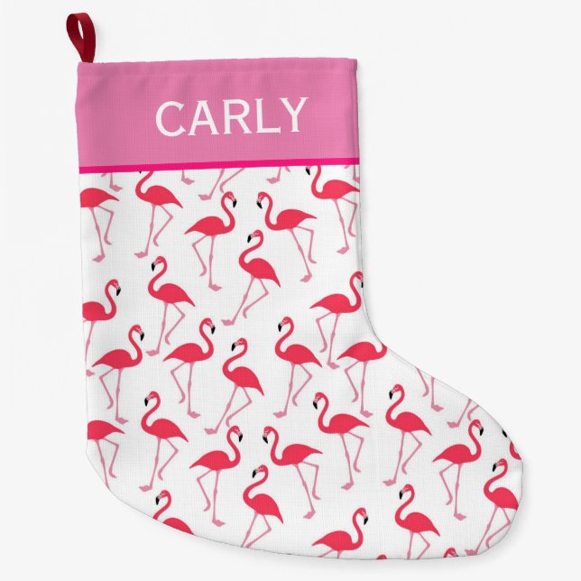 Flamingo Großer Weihnachtsstrumpf (Vorderseite)