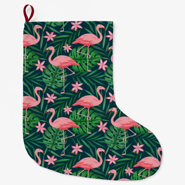 Flamingo Großer Weihnachtsstrumpf (Vorderseite)