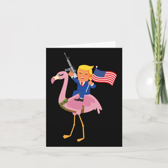 Flamingo Gun Merica 2020 Wahl Maga Republikaner Karte (Vorderseite)
