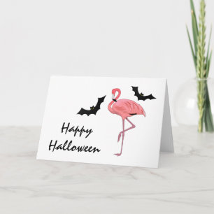Flamingo Halloween-Basketball Karte