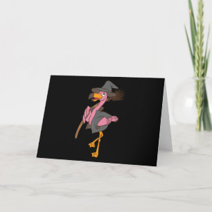 Flamingo Halloween Flamingo Witch Cool Pink Bird Dankeskarte
