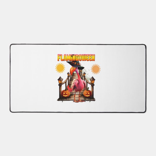 Flamingo Halloween Schreibtischunterlage (Vorderseite)