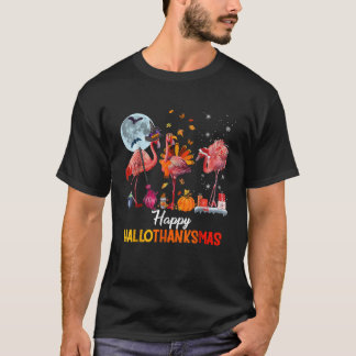 Flamingo Halloween und frohe Weihnachts-Happy Hall T-Shirt