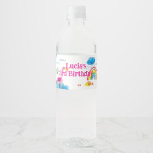 Flamingo Hand Drawn Water Labels Wasserflaschenetikett