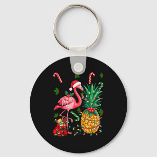 Flamingo Hawaiian Ne Weihnachtsbeleuchtung Xmas  Schlüsselanhänger