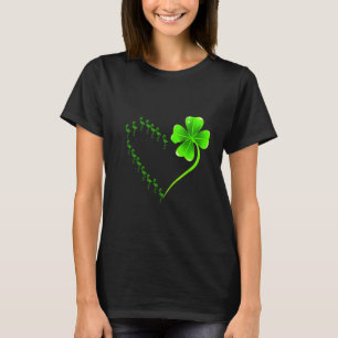 Flamingo Heart Irish Kleeblatt Herzlich Willkommen T-Shirt