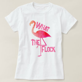 Flamingo heiß rosa geometrisch, was die Herde Retr T-Shirt