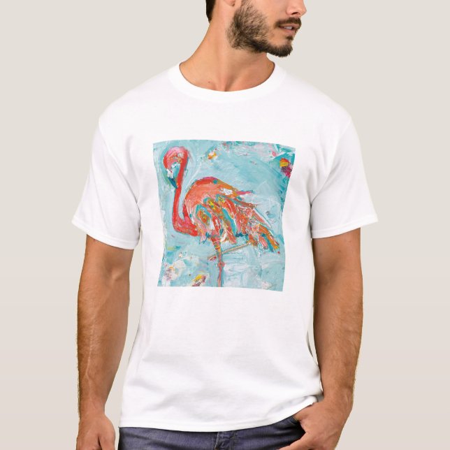 Flamingo hell T-Shirt (Vorderseite)