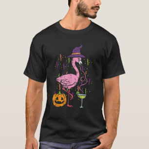 Flamingo Hexe Frohes Halloween Lustiges Kostüm Vog T-Shirt