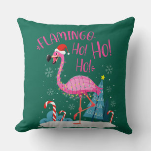 Flamingo Ho-Ho-Ho Christmas Pink Flamingo Thema Kissen