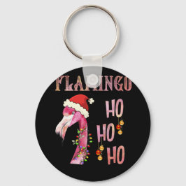 Flamingo Ho Ho Ho Frohe Weihnachten Pink Santa's H Schlüsselanhänger