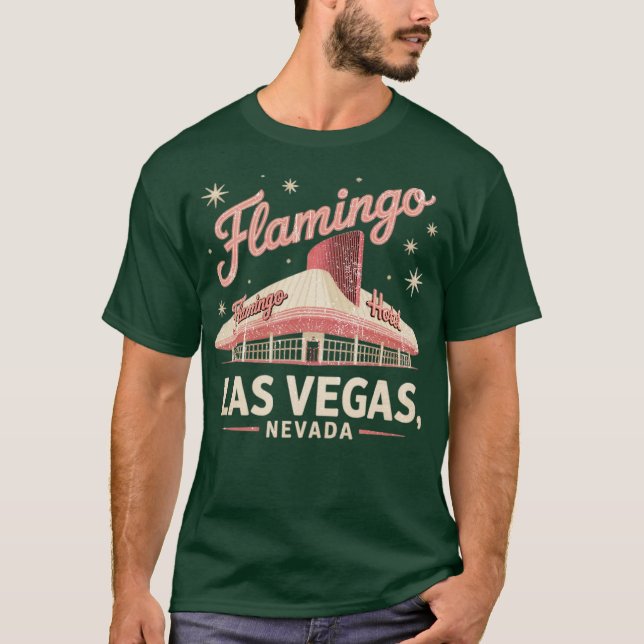 Flamingo Hotel Retro Vintag Las Vegas T-Shirt (Vorderseite)