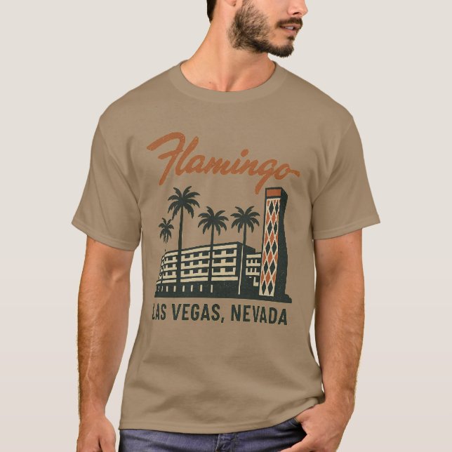 Flamingo Hotel Retro Vintag Las Vegas T-Shirt (Vorderseite)