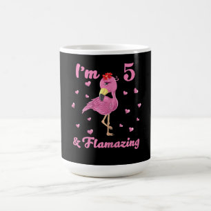 Flamingo I bin 5 und fantastisch - Fünf Jahre Mädc Kaffeetasse