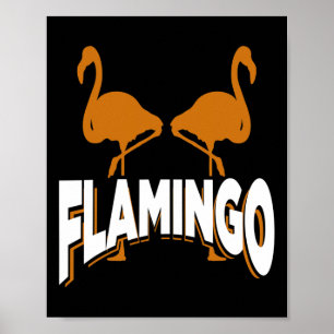 Flamingo I Vogel Vogelbeobachtung Schwarm Strand N Poster