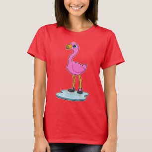Flamingo Ice Skaten Ice Skate T-Shirt