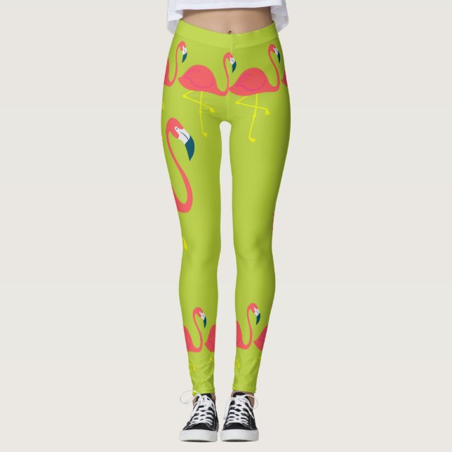 "Flamingo ich verrückte" Damen-Leggings Leggings (Vorderseite)